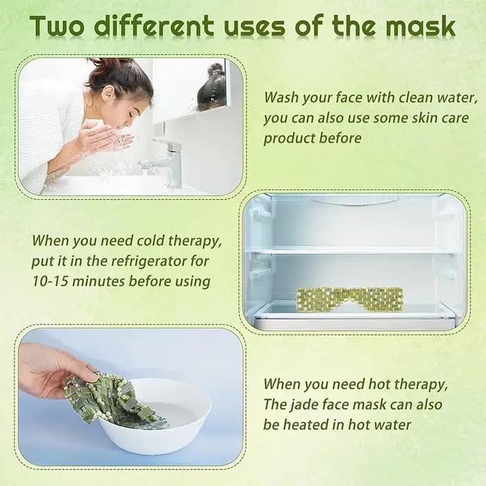 Masque pour les yeux en Jade rafraîchissant masseur masque pour les yeux en Jade naturel yeux pour l