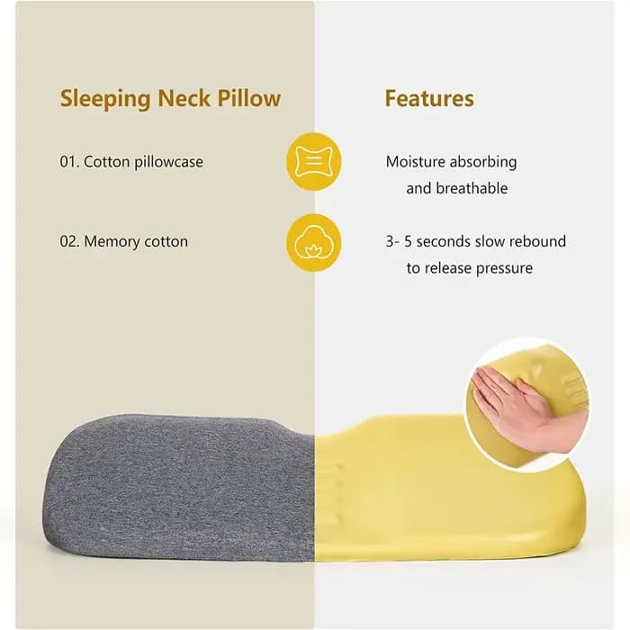 Oreiller cervical, oreiller de contour en mousse à mémoire de forme, oreillers de lit pour dormir la