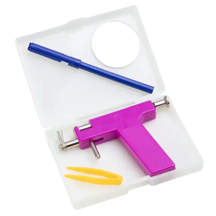 Pistolet de perçage d'oreille professionnel, Kit de perçage d'oreille réutilisable, corps, nez, lèvr