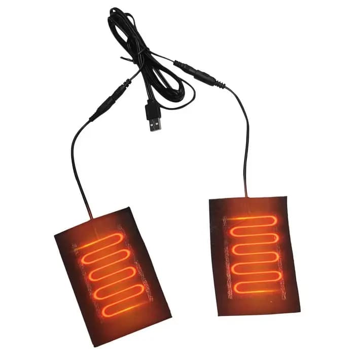 Coussin chauffant électrique USB pour gants, coussin métropolitain, tissu chauffant en fibre de carb