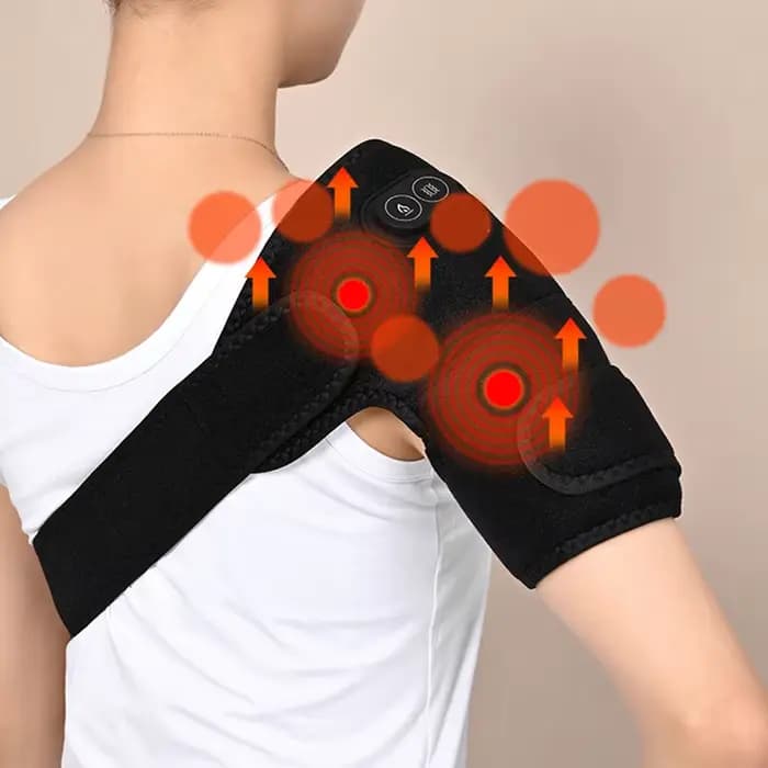 Orthèse d'épaule électrique USB, masseur de genou chauffant, Massage par Vibration, sangle de Suppor