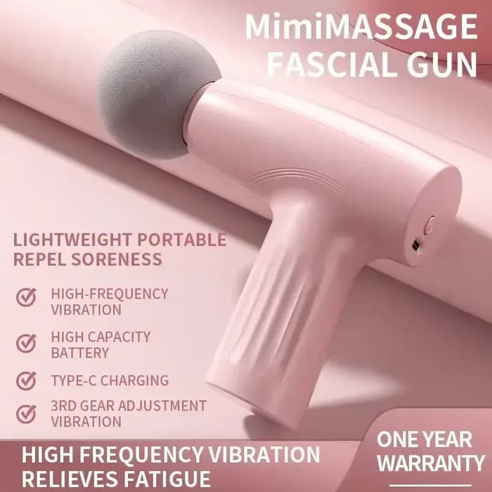 Mini pistolet de Massage musculaire rose, pistolet de Massage portatif pour tissus profonds, pistole