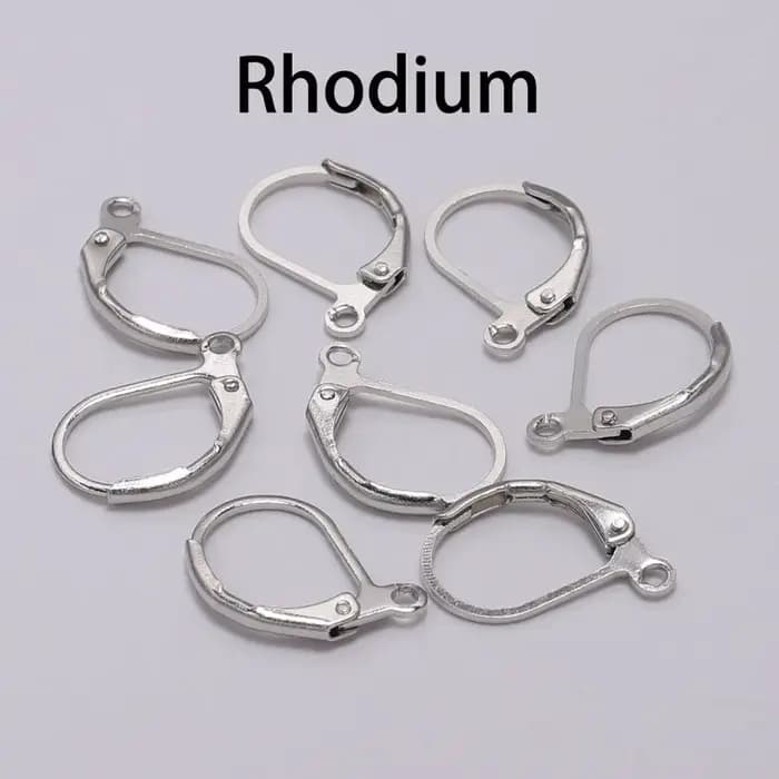 Lot de 20 crochets de boucles d'oreilles, 15x10mm, or, noir, français, paramètres de fil, Base pour 
