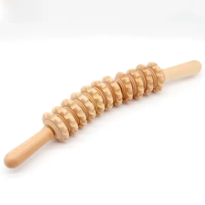 Rouleau de thérapie en bois, outil de Massage, bâton de Point de déclenchement de Cellulite portatif