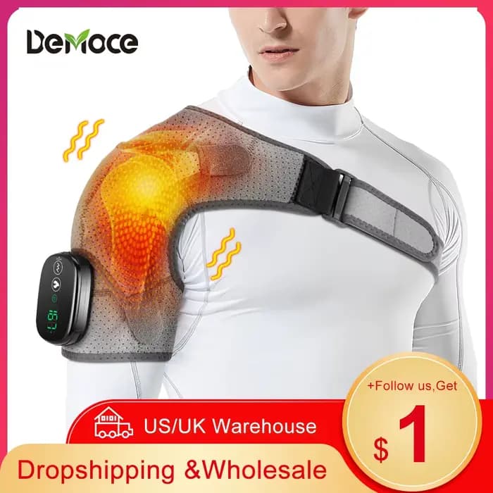 Attelle d'épaule chauffante électrique, sangle de soutien de Massage d'épaule avec chauffage réglabl