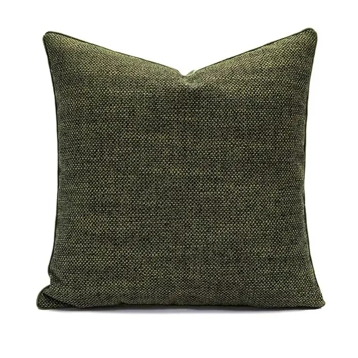 Housse de coussin verte nordique moderne 45x45cm, taie d'oreiller en velours pour canapé, modèle de 