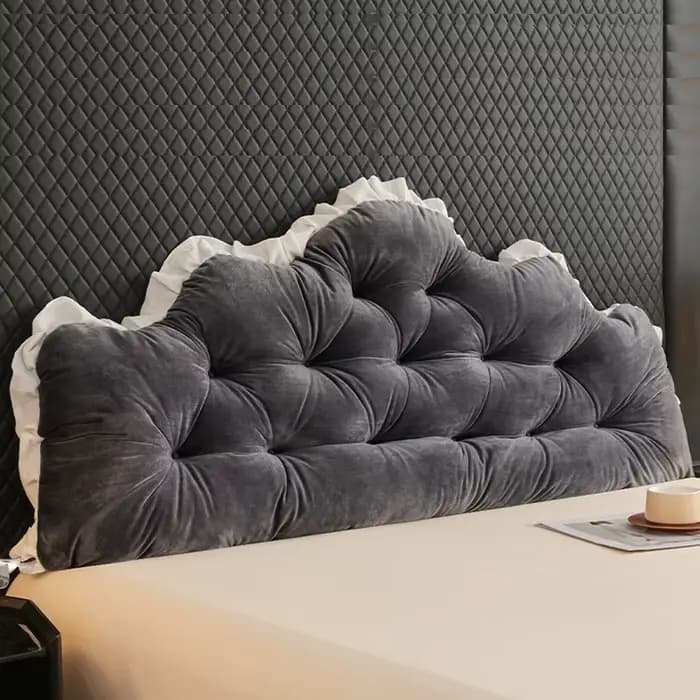 Coussin de tête de lit en velours uni de style européen, doux et confortable, oreiller de lecture av