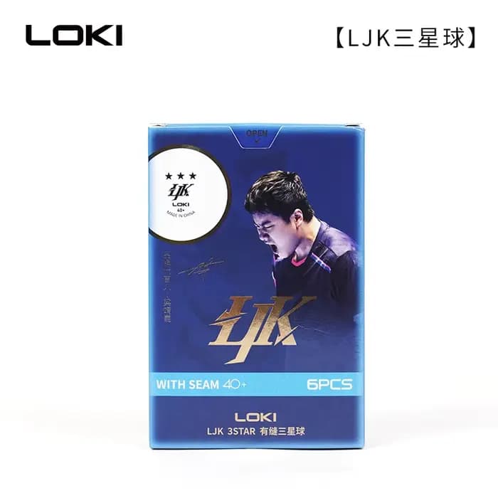 2020 NOUVEAU LOKI LJK Balle de tennis de table cousue 3 étoiles Bleu / Violet 40 + Balle d'entraînem