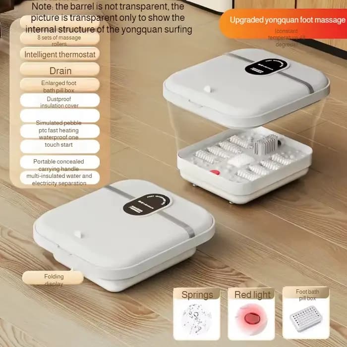 Bain de pieds automatique Portable, chauffage à température constante, Massage électrique, bain de p