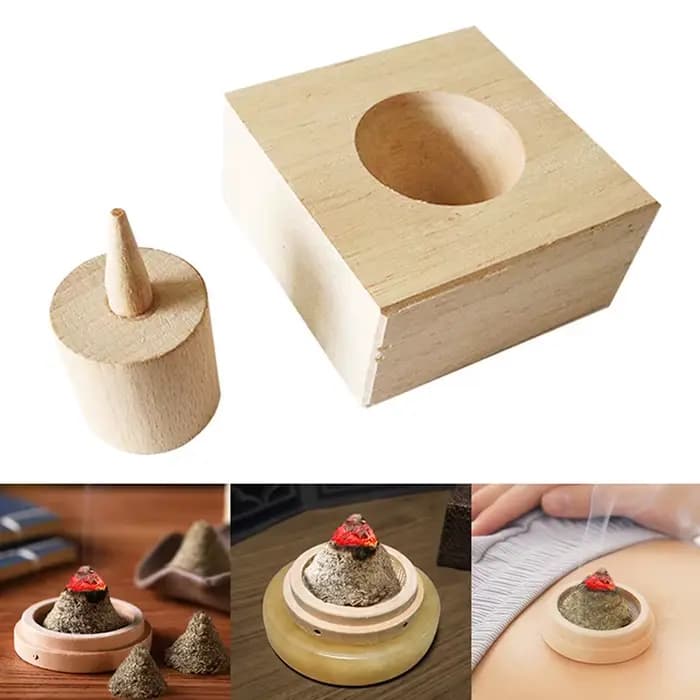 Tour de Moxibustion en bois, moule en bois d'absinthe Pure, thérapie de médecine traditionnelle chin
