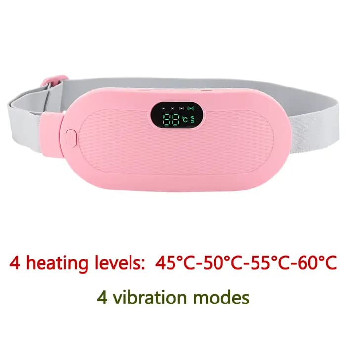 Ceinture de massage menstruel électrique avec 4 niveaux de chauffage et de vibration, compresse chau