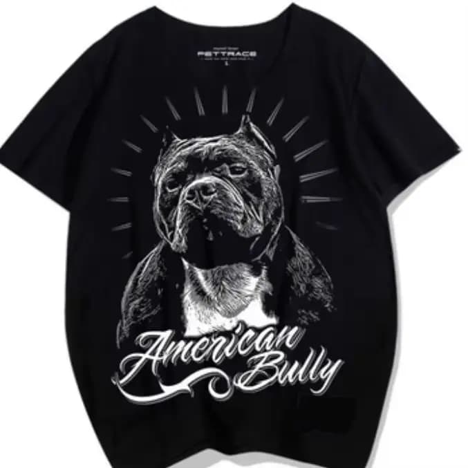 Haut tendance à manches courtes pour hommes, nouveau modèle de chien Bully américain, imprimé de Cul