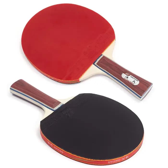 Ensemble de raquettes de tennis de table professionnelles, raquettes en caoutchouc rouge et noir hau