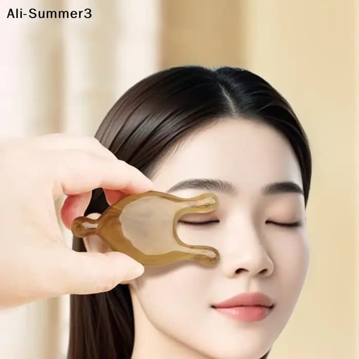 【Au】【A3】Peigne de massage en résine Guasha pour le visage et les yeux, plaque de massage SPA pour le