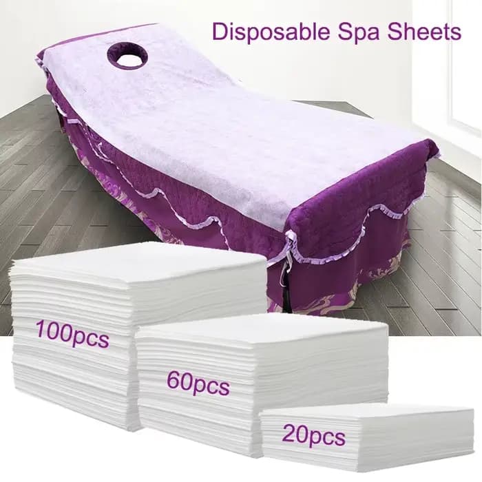 Draps de Spa jetables Non tissés, 20/60/100 pièces, pour Salon de beauté, tatouage, draps fins et ép