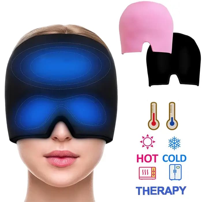 Gel glace maux de tête soulagement de la Migraine chapeau compresse froide thérapie casquette glace 