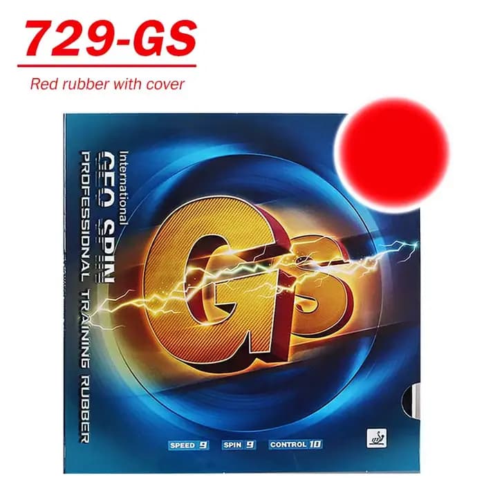 Caoutchouc de tennis de table 729 Friendship GS Training RITC Geo Spin, souple et offrant un bon con