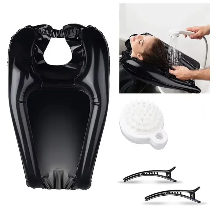 Bassin de shampoing gonflable pliable en PVC, coussin de shampoing Portable, baignoire de Spa, dégon