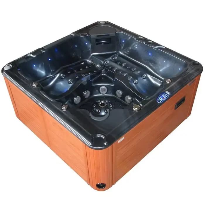 Spa Jacuzzi multifonctionnel sur mesure pour 5 personnes, bain à remous extérieur avec 100 jets, bai