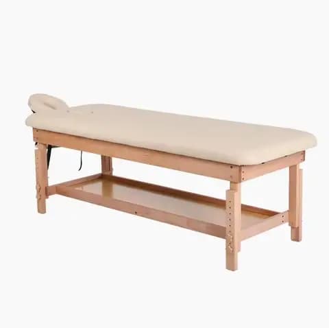 Lit de massage fixe de luxe beige pour SPA