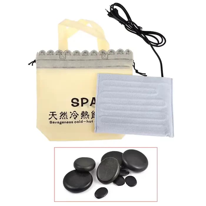 Chauffe-pierre électrique pour massage des roches, sac chauffant pour le corps, spa relaxant, instit