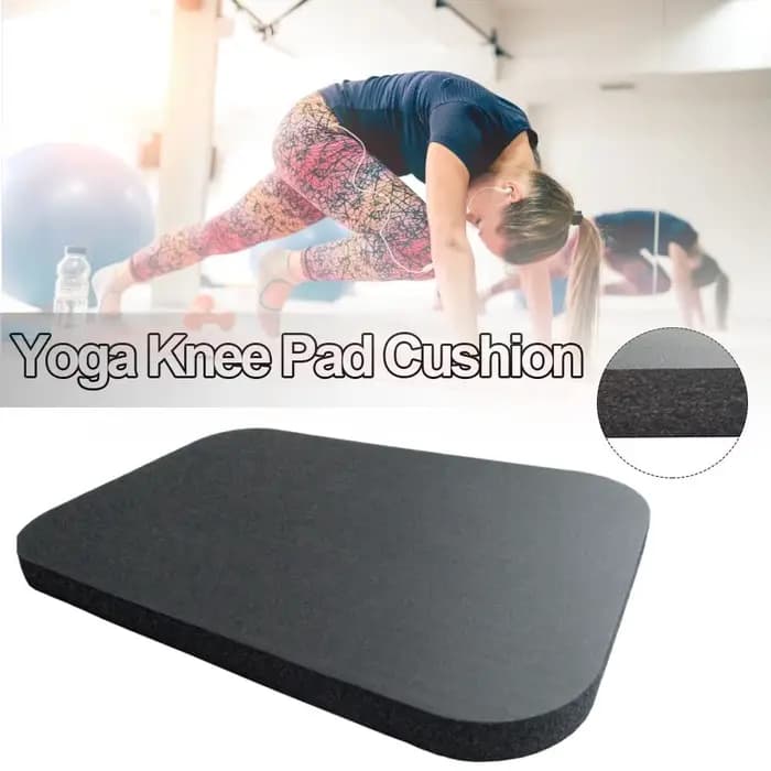 Coussin de protection noir pour genoux en éponge, idéal pour le yoga, l'exercice, le jardinage et le