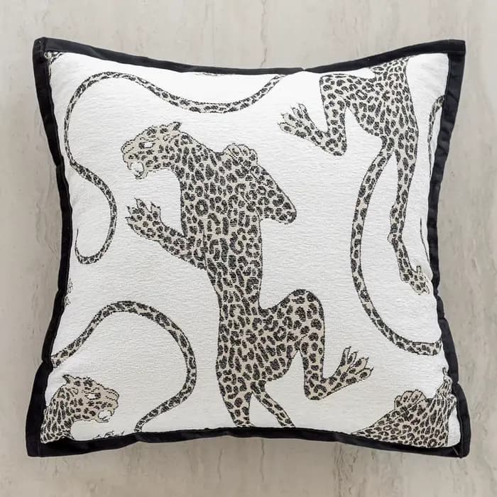 Juste de coussin Jacquard au design moderne, taie d'oreiller décorative, noir et blanc, luxe abordab