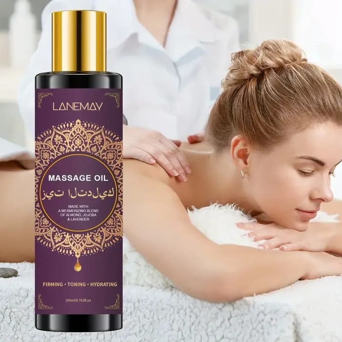 Huile de Massage à la lavande à l'acide hyaluronique pour Couples, absorption rapide, améliore l'éla