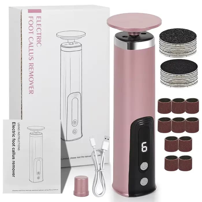 Pédicure électrique 2 en 1, dissolvant de callosités, soins des pieds, broyeur électronique et papie
