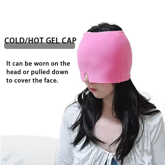 Gel glace maux de tête soulagement de la Migraine chapeau compresse froide thérapie casquette glace 