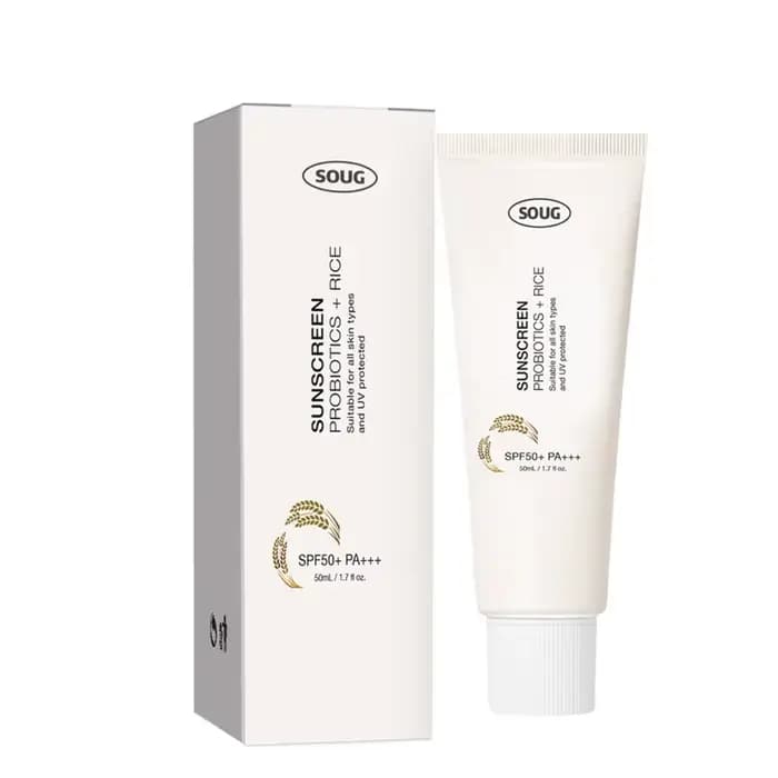 Crème solaire coréenne aux probiotiques de riz SPF50+ Rafraîchissante, hydratante et non grasse Prot