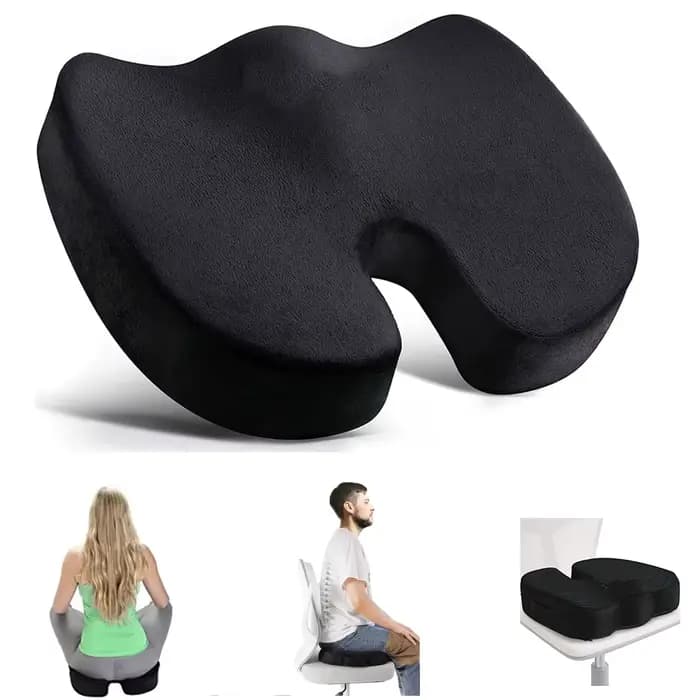 Coussin de siège de voyage en mousse à mémoire de forme, oreiller en forme de U pour chaise, voiture