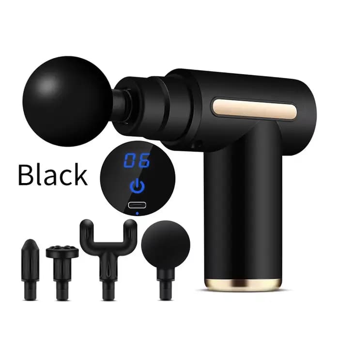 Pistolet de massage mini portable, masseur musculaire à percussion profonde, rechargeable par USB, p