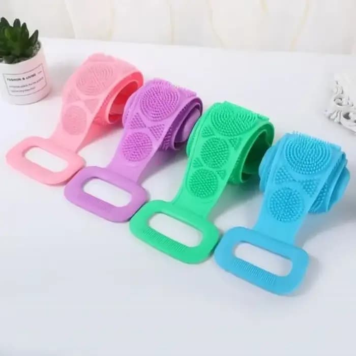 1 éponge de massage exfoliante en silicone pour le dos, brosse de douche pour le corps, éponge de ba