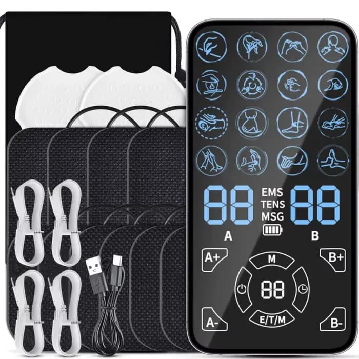 Appareil TENS à double canal pour soulager la douleur, stimulateur musculaire EMS, appareil TENS pou