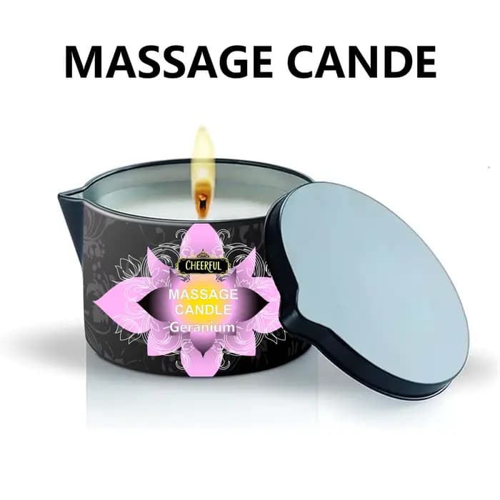 Bougie de massage à l'huile de citron, basilic et agrumes 2oz, bougie de massage corporel, huile cor
