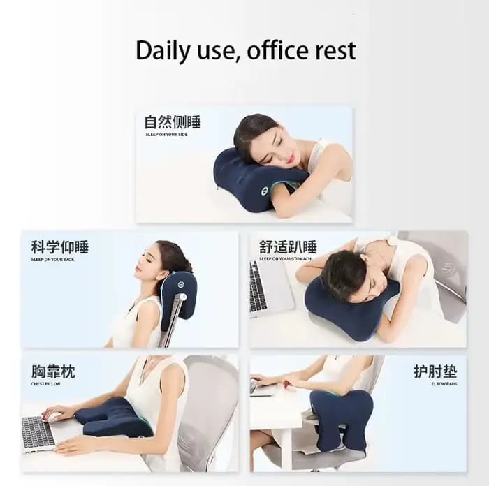 Appui-tête orthopédique en mousse à mémoire de forme, soutien du cou, repose-bureau, pause déjeuner,