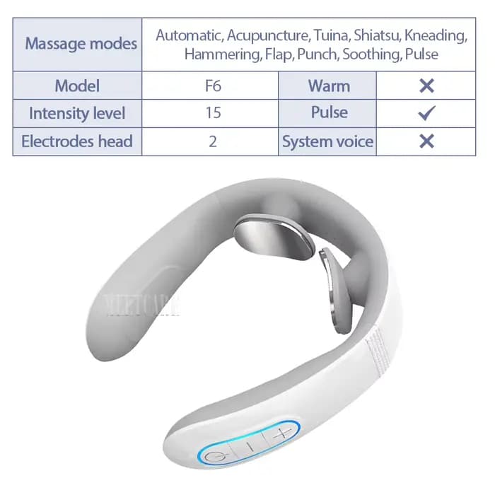 Masseur intelligent pour le dos et la nuque, électrostimulation TENS, massages musculaires cervicaux