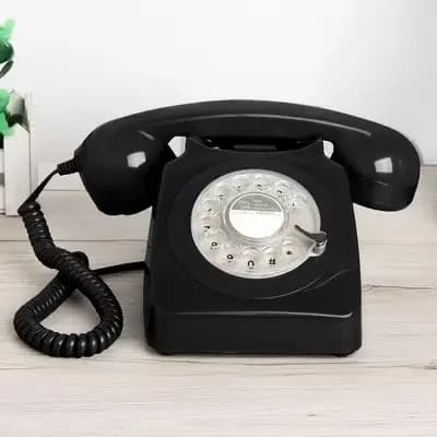 Téléphone fixe filaire de Style Vintage, téléphone domestique rétro à cadran rotatif à l'ancienne av