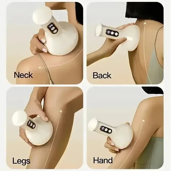 Masseur Abdominal portatif Rechargeable par USB avec une intensité réglable de ventouses Guasha pour