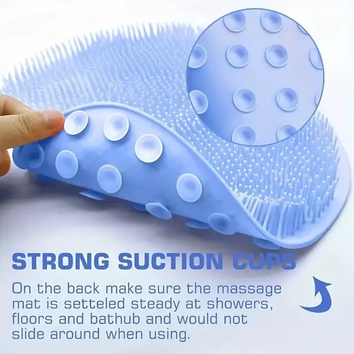 Tapis de massage en silicone pour la douche (1 pièce) |   Brosse à dos antidérapante murale, accesso