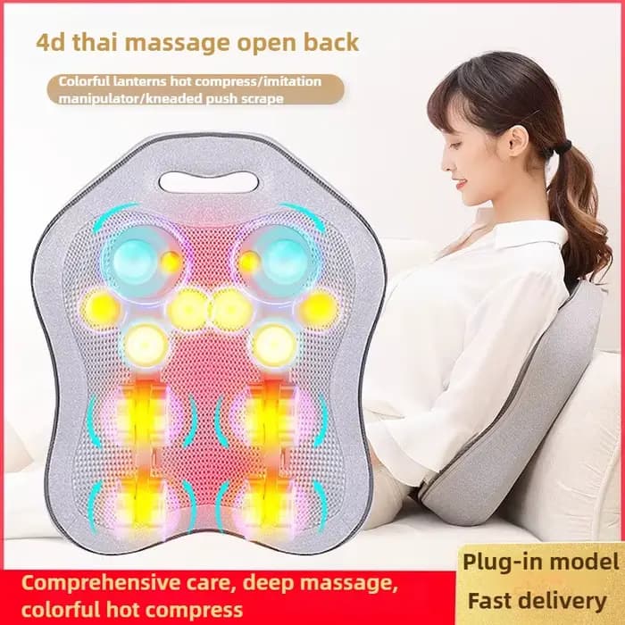 Coussin de massage électrique pour tout le corps, massage du dos, pétrissage métropolitain, maison, 