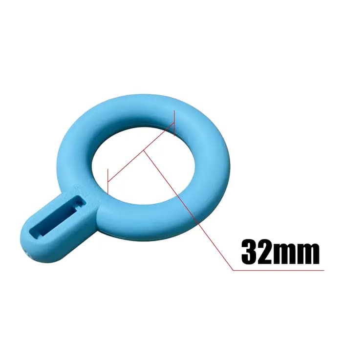 Tête de massage pour pistolet fascia, accessoire double anneau, anneau en silicone lisse de 32 mm