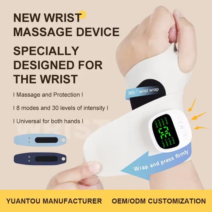 Masseur de poignet électrique sans fil, Rechargeable par USB, soulage la ténosynovite, soulagement d