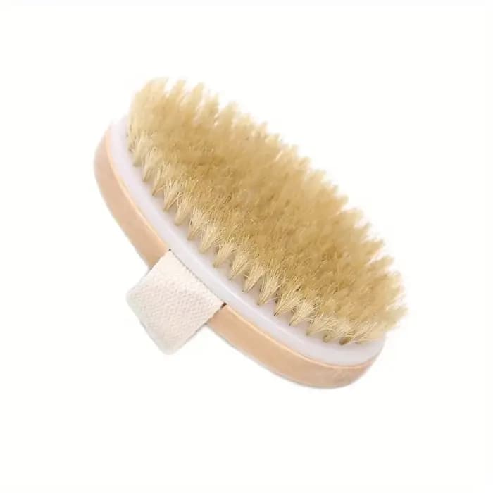 Brosse de bain en poils naturels pour le corps, massage doux pour peaux sèches et humides, usage dom