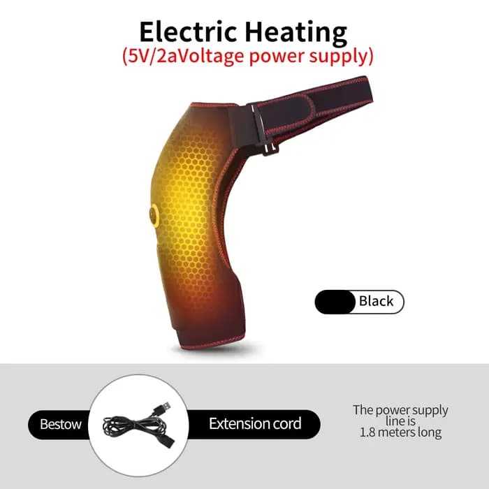Masseur d'épaule électrique avec coussin chauffant, ceinture de massage par vibration, attelle therm