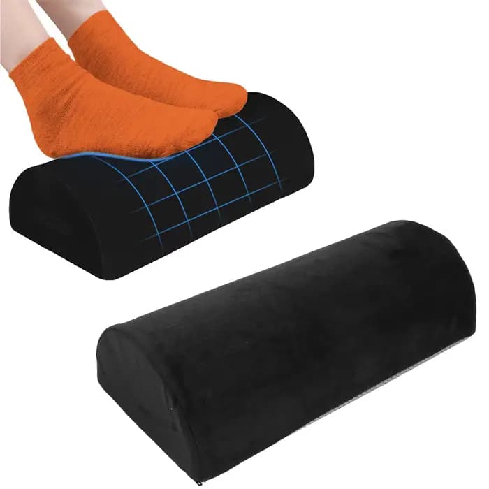 Coussin demi-lune en mousse à mémoire de forme confortable et résistant, pour le soutien des chevill