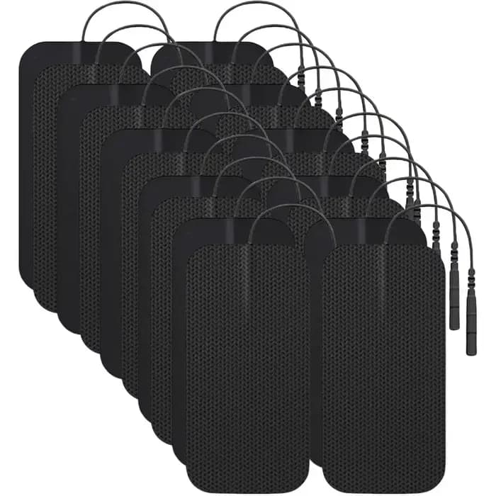 20 coussinets d'électrodes pour appareil TENS, coussinets de remplacement rectangulaires réutilisabl