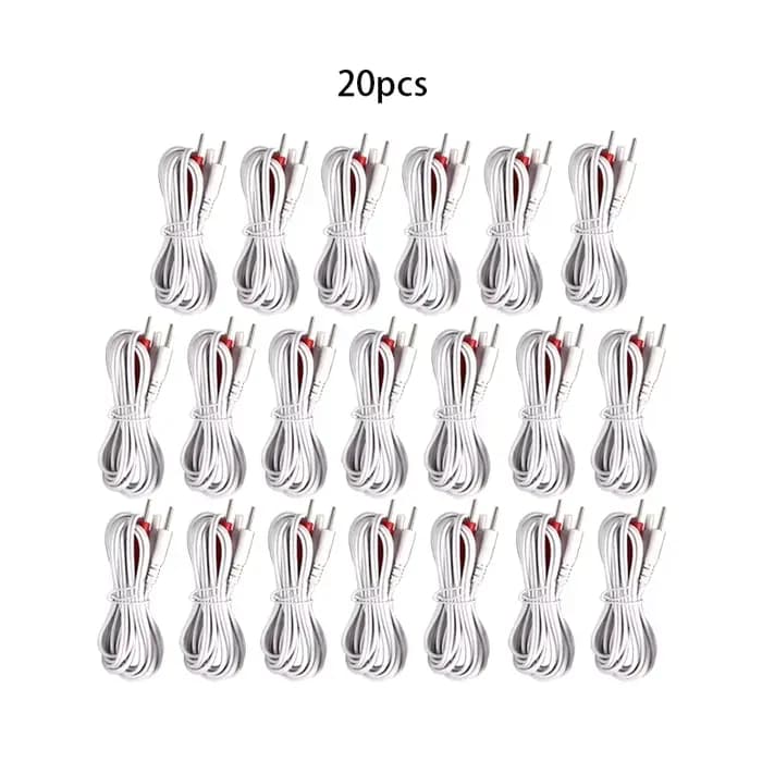 Fils d'électrode TENS à 2 voies, pour unité TENS, stimulateur musculaire, Machine de thérapie numéri