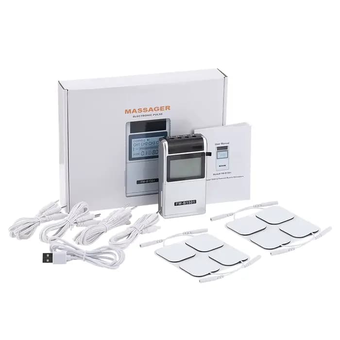 Stimulateur musculaire électrique EMS, 15 Modes, TENS, physiothérapie, masseur complet du corps, sou
